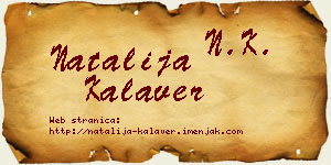 Natalija Kalaver vizit kartica